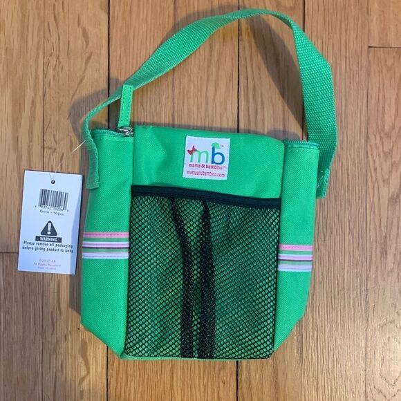 mama & bambino Other - RETIRED Mama & Bambino Mesh Travel Cooler Tote Bag Green
